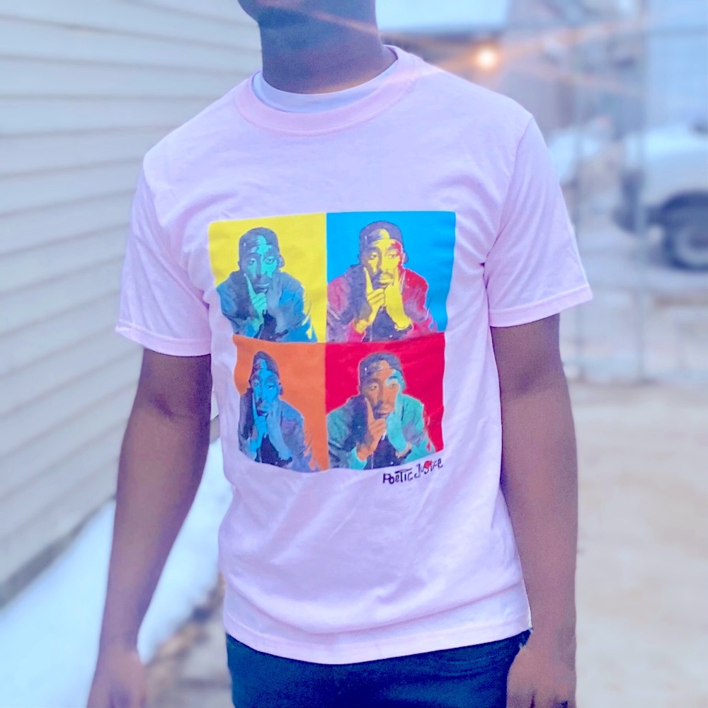 T-shirt 2pac pink